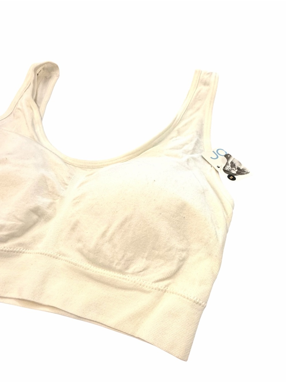 Jockey Seam Free Bra Bralette Pullover Womens Small White Crop Top Microfiber